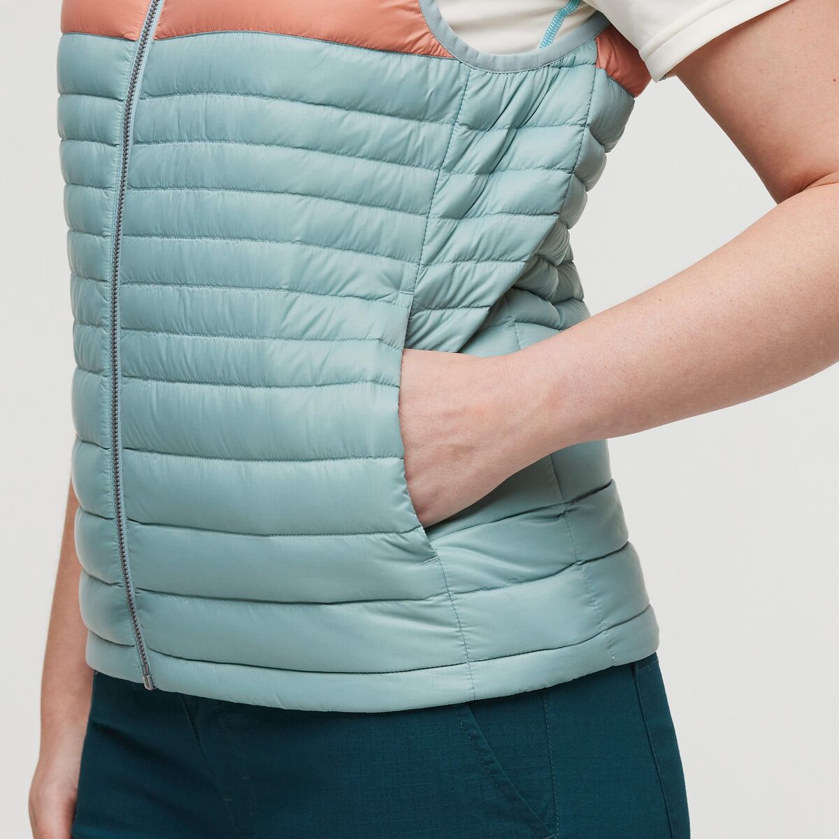 Fuego Down Vest  - Sea Spray Stripes