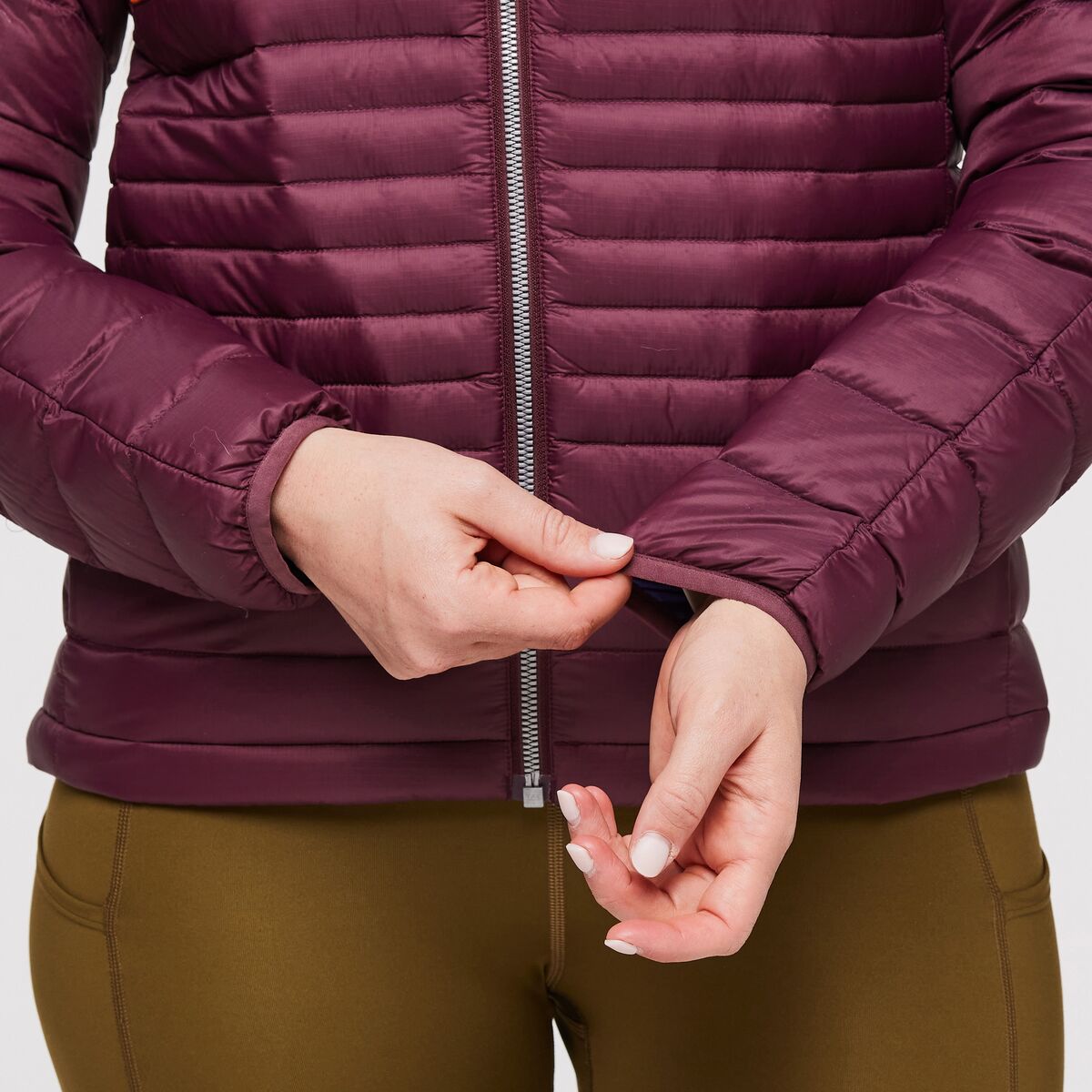 Fuego Down Hooded Jacket  - Wine Stripes