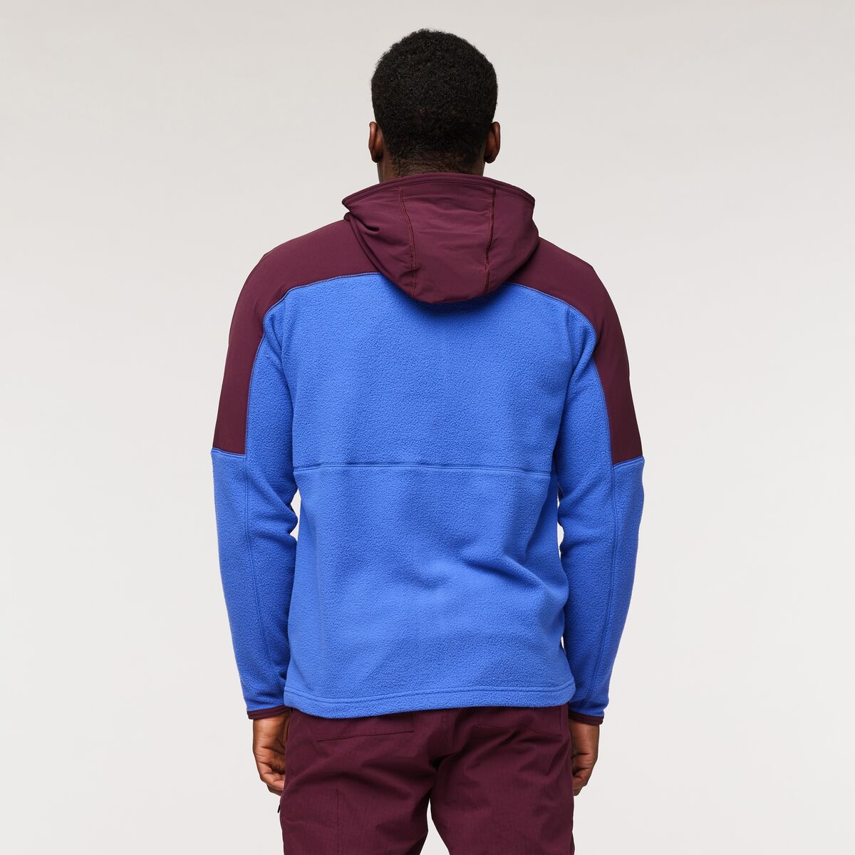 Abrazo Hood FullZip Fleece Jkt  - Wine/Blue Violet