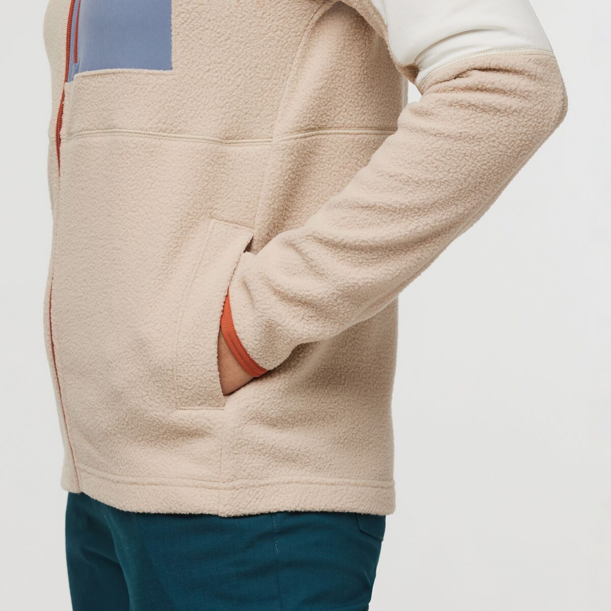 Abrazo Hood FullZip Fleece Jkt  - Bone/Oatmeal