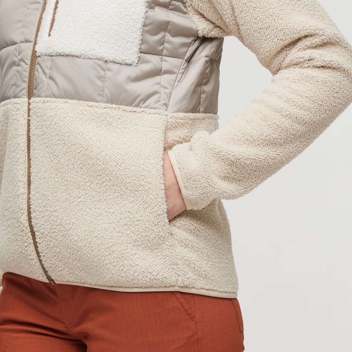 Trico Hybrid Hooded Jacket  - Oatmeal/Cream