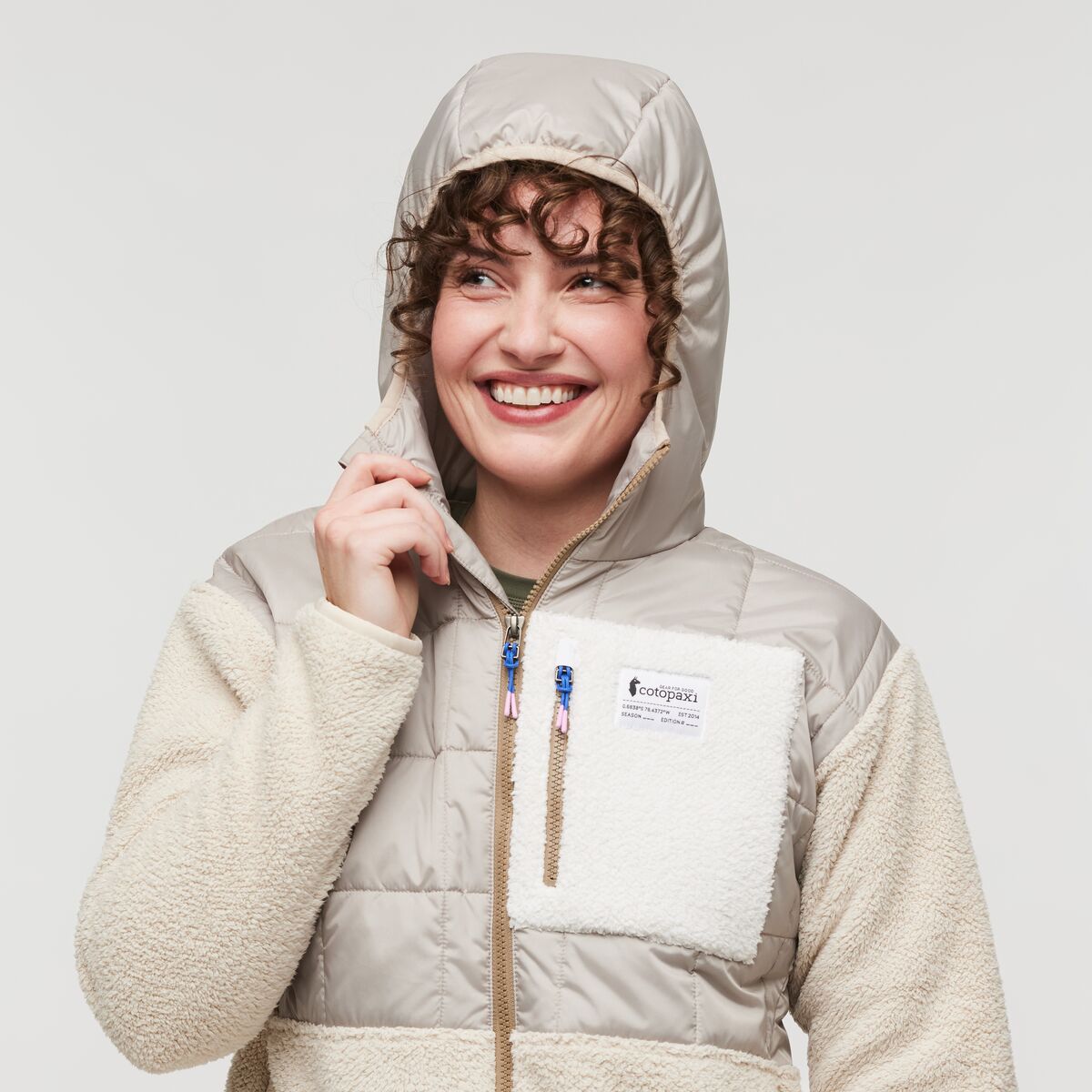 Trico Hybrid Hooded Jacket  - Oatmeal/Cream