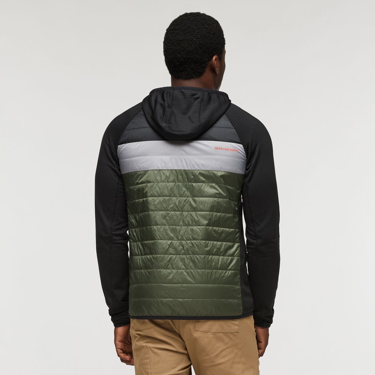 Capa Hybrid Insul. Hooded Jkt Herren - Black/Fatigue