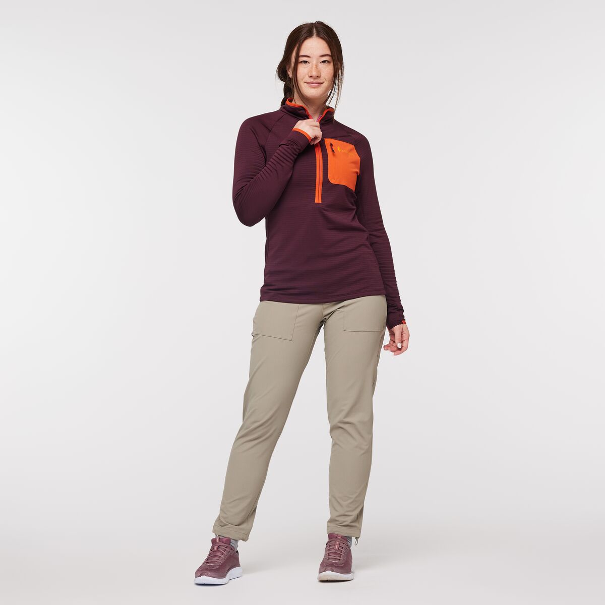 W_Otero_Fleece_Half_Zip_Pullover_Wine_1.jpg